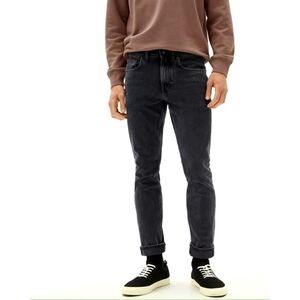 Everlane Jean Mens 33 X 30 Washed Black Slim Denim Organic 4 Way Stretch NEW